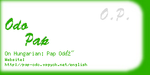 odo pap business card